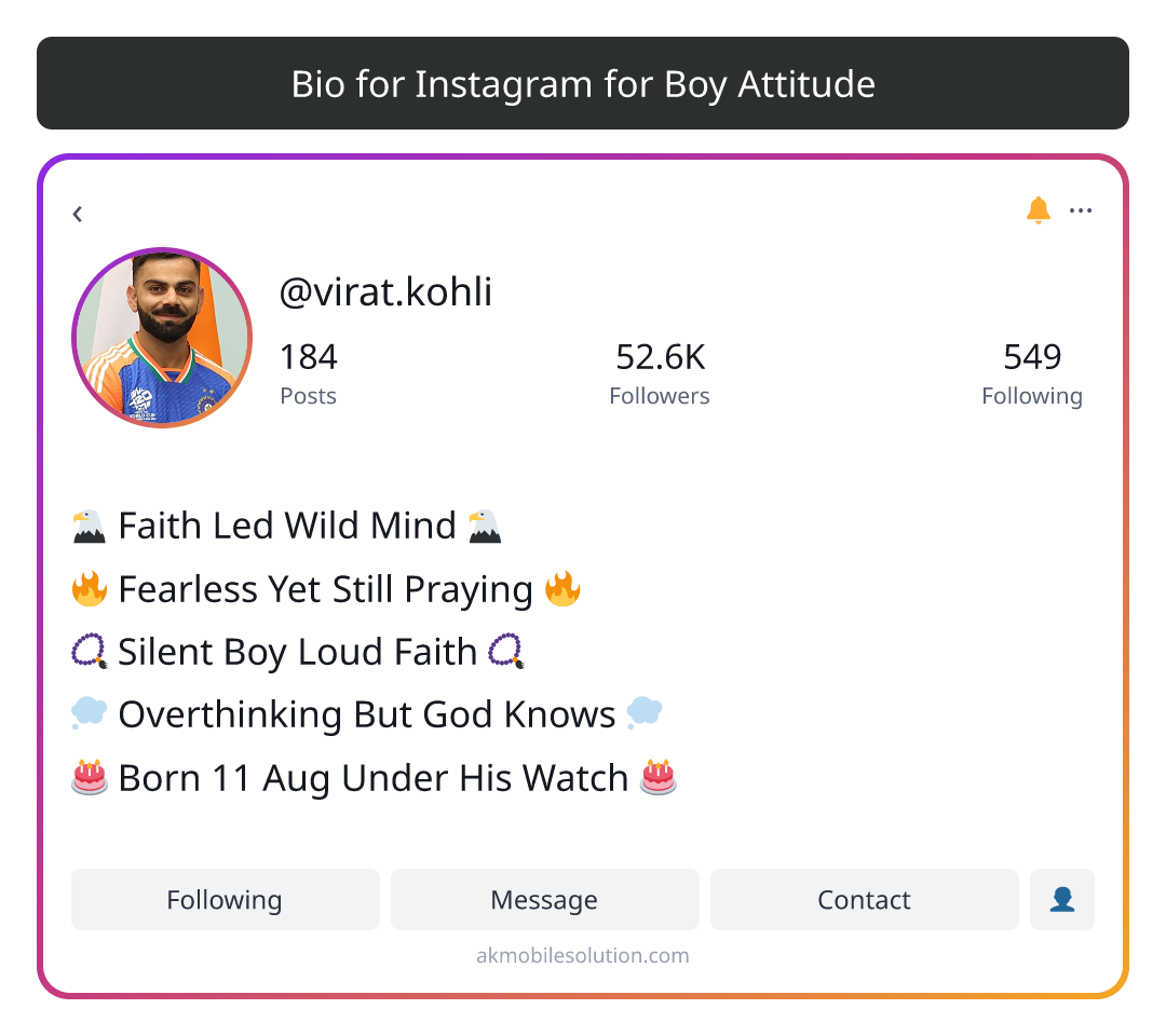 Bio for Instagram for Boy Attitude - best instagram bio for boy