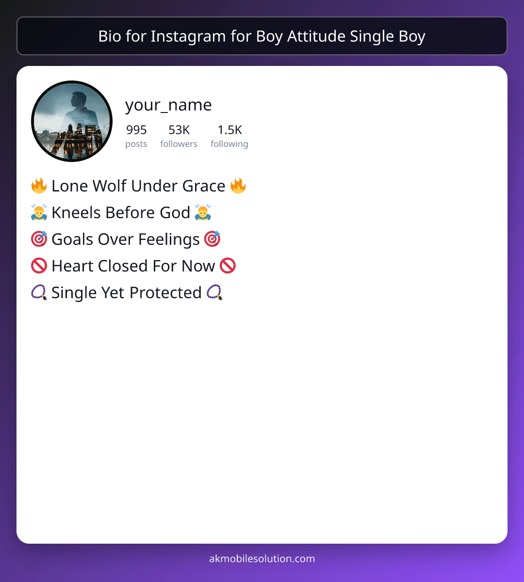 Bio for Instagram for Boy Attitude Single Boy - instagram bio 2026 for boy