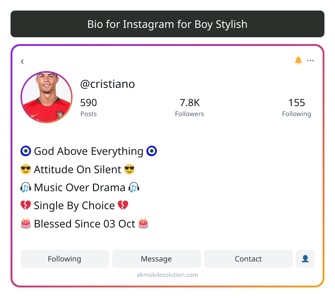 Bio for Instagram for Boy Stylish - best instagram bio for boy