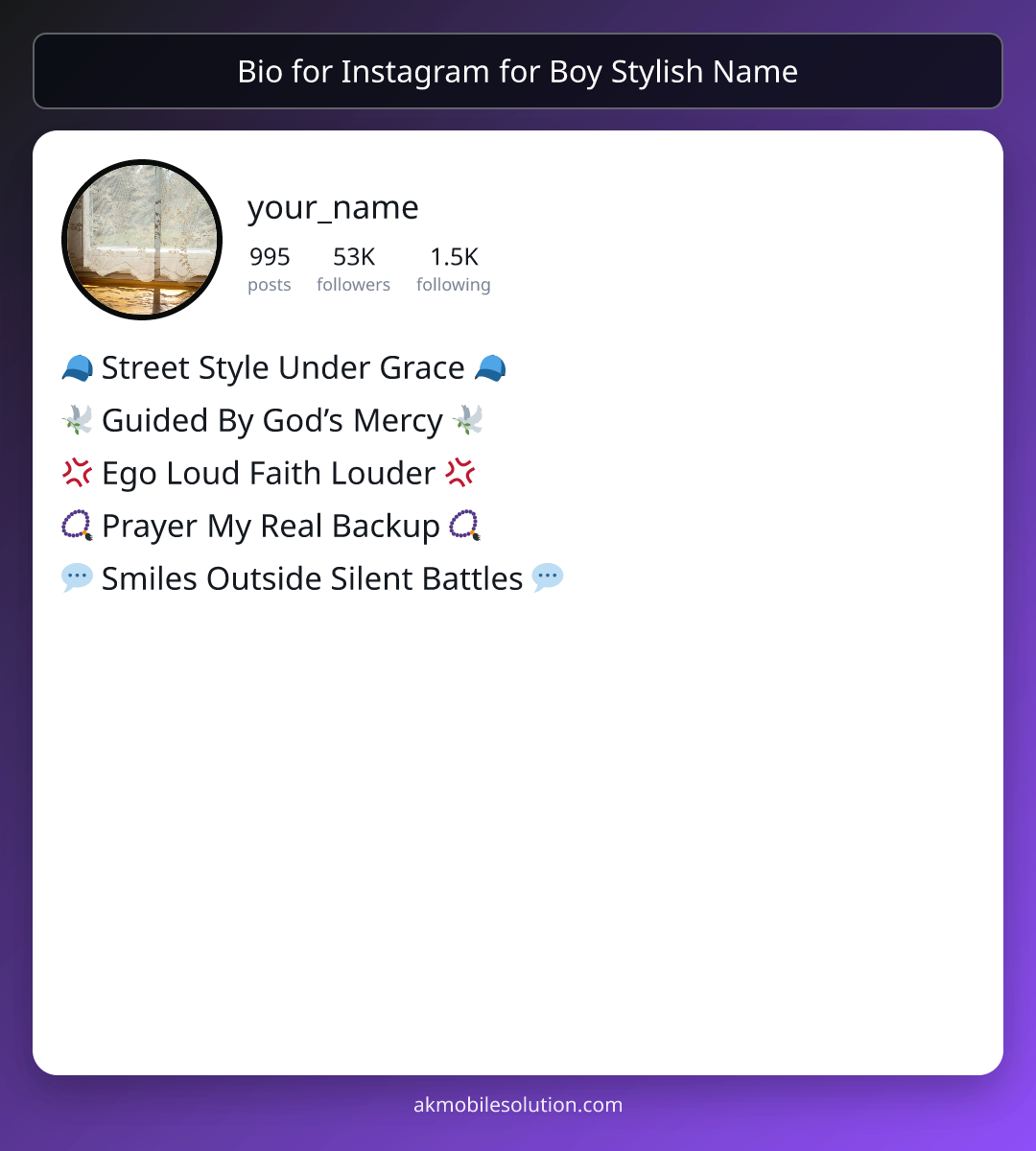 Bio for Instagram for Boy Stylish Name - instagram bio 2026 for boy