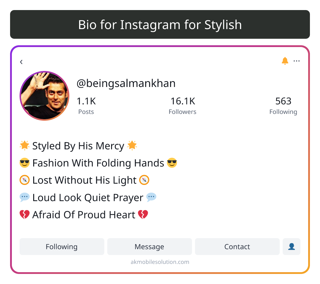 Bio for Instagram for Stylish - best instagram bio for boy