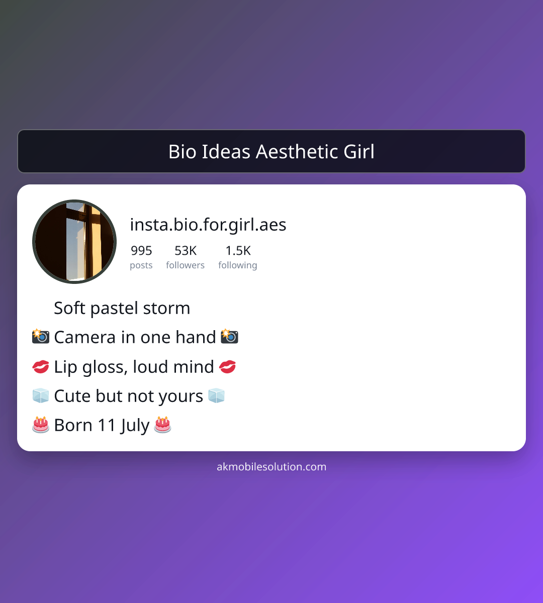 Bio Ideas Aesthetic Girl - insta bio for girl aesthetic
