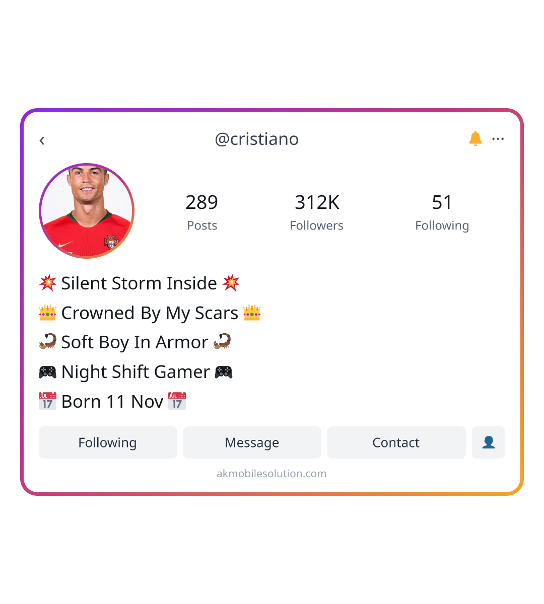 Boy Insta Bio Attitude Stylish Font