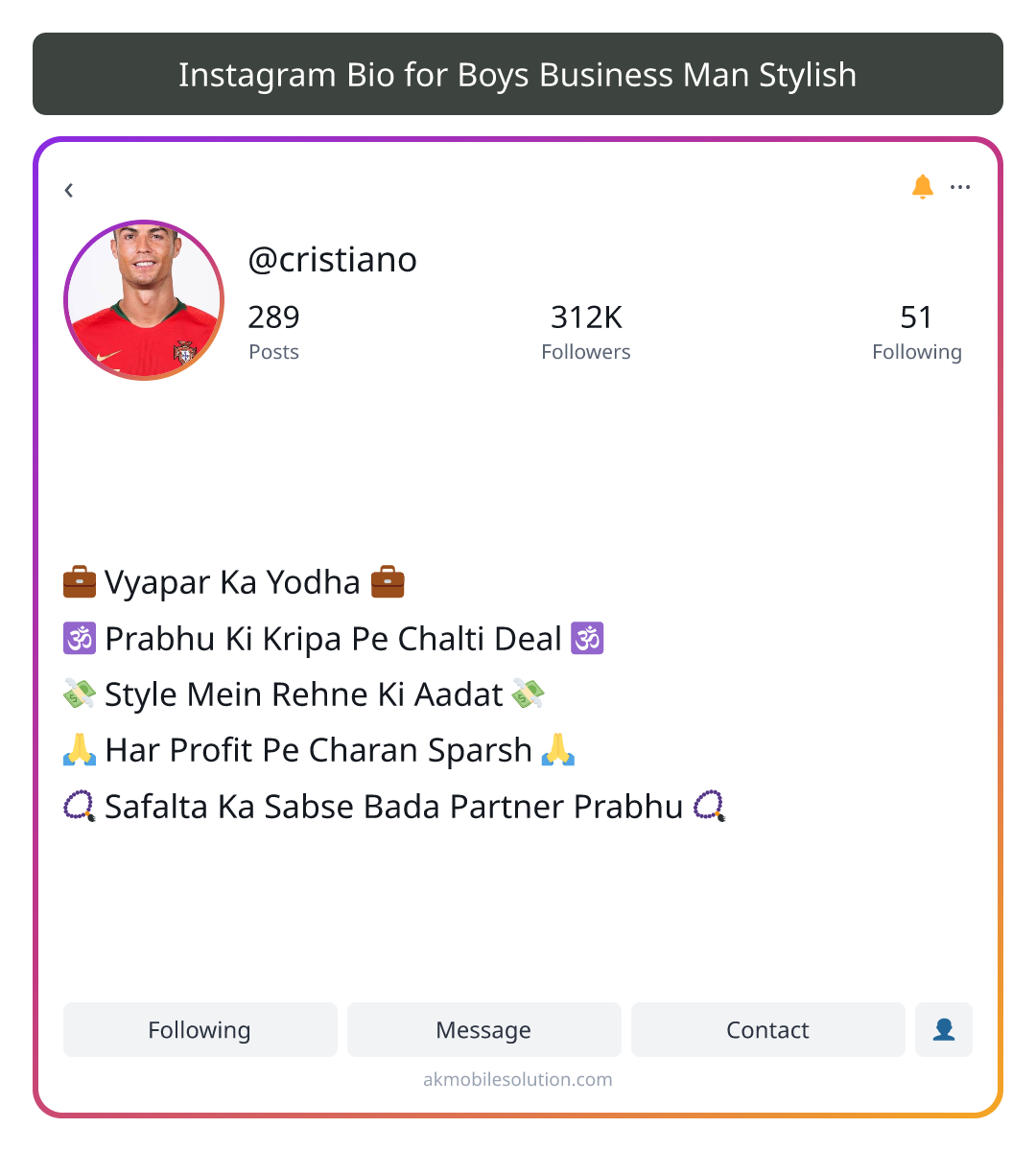 Instagram Bio for Boys Business Man Stylish - insta bio for business man