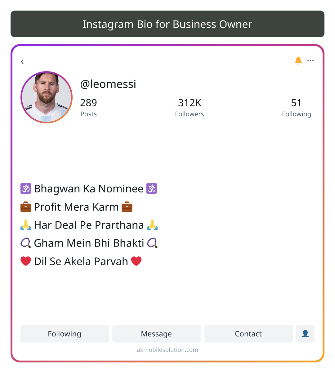 Instagram Bio for Business Owner - insta bio for business man