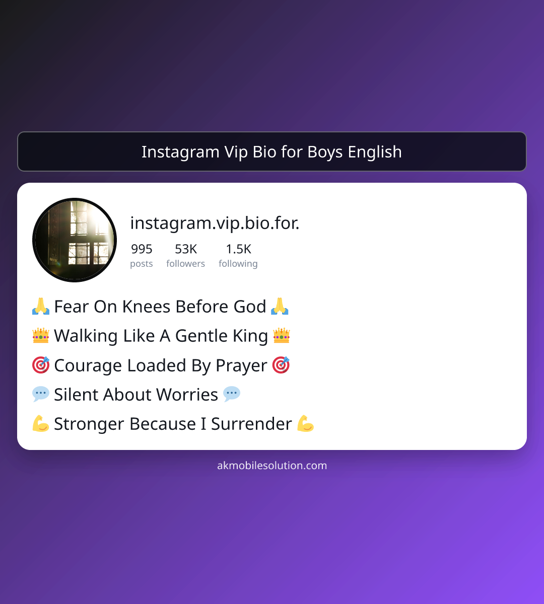 Instagram Vip Bio for Boys English