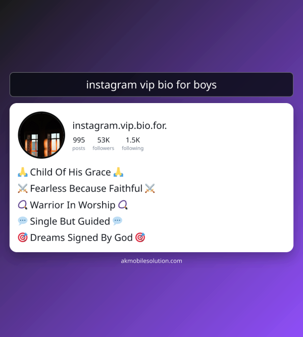 [60+] Instagram Vip Bio for Boys 2026 – Great Heartwarming Collection