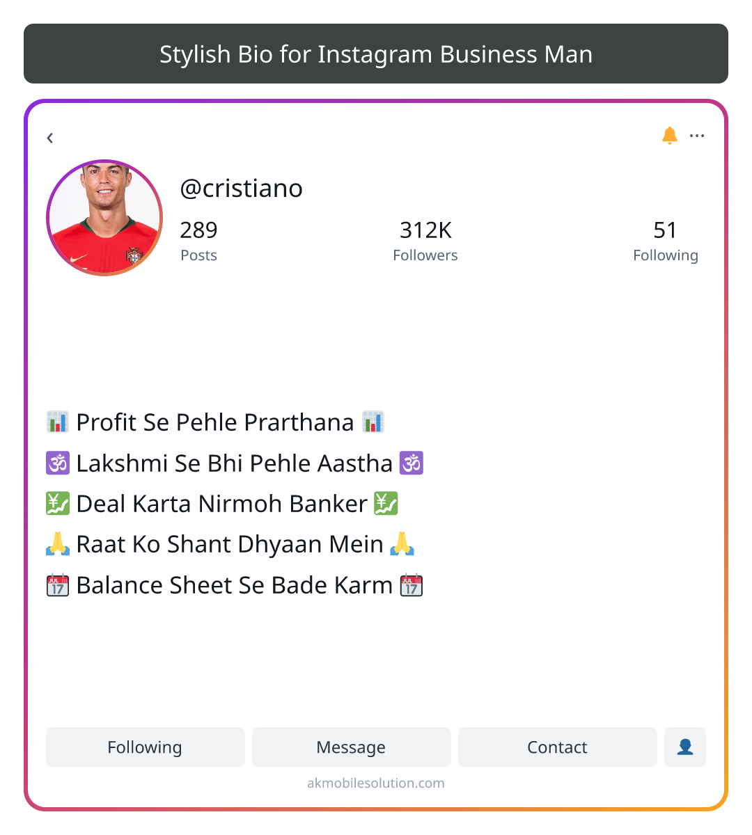 Stylish Bio for Instagram Business Man - insta bio for business man