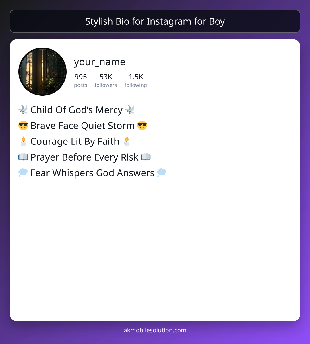 Stylish Bio for Instagram for Boy - instagram bio 2026 for boy