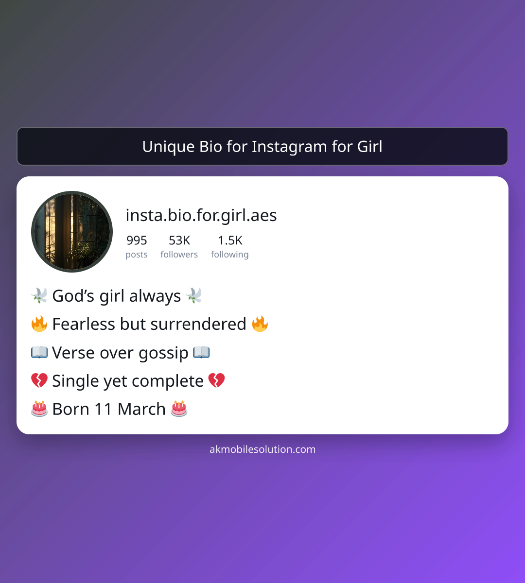 Unique Bio for Instagram for Girl - insta bio for girl aesthetic